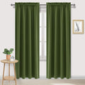 DWCN Blackout Curtains Room Darkening Thermal Insulated Bedroom Curtains Window Curtain Panels, 52 x 84 inches Long, Set of 2 Olive Green Rod Pocket Drapes by DWCN