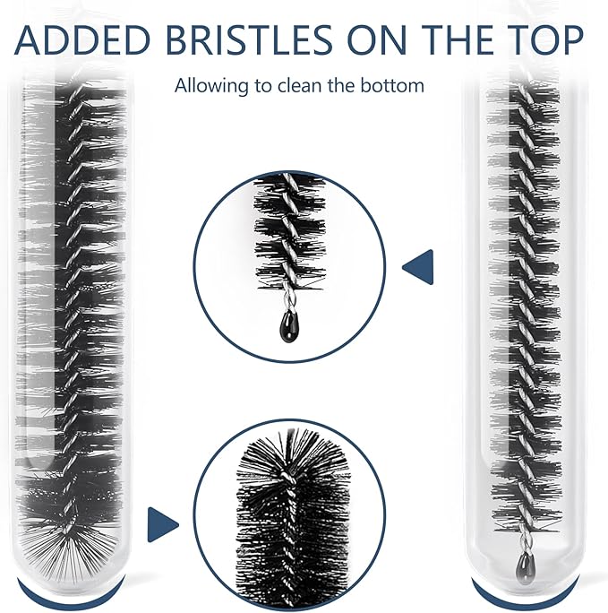 Straw Cleaner Brushes Sets, 12 Pieces 8.2 Inch Botthle Cleaning Brush and Nylon Tube Brush Brush Kit for Sippy Cup, Tumbler, Water Bottle, Drinking Straw (Black) - Image 3