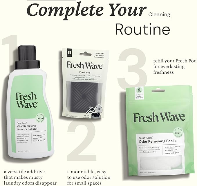 Fresh Wave Odor Eliminating & Deodorizing Packs, Bag of 6 - Safer Odor Relief for Small Spaces, Natural Plant-Based Odor Eliminator, Odor Absorbers for Home - Image 5