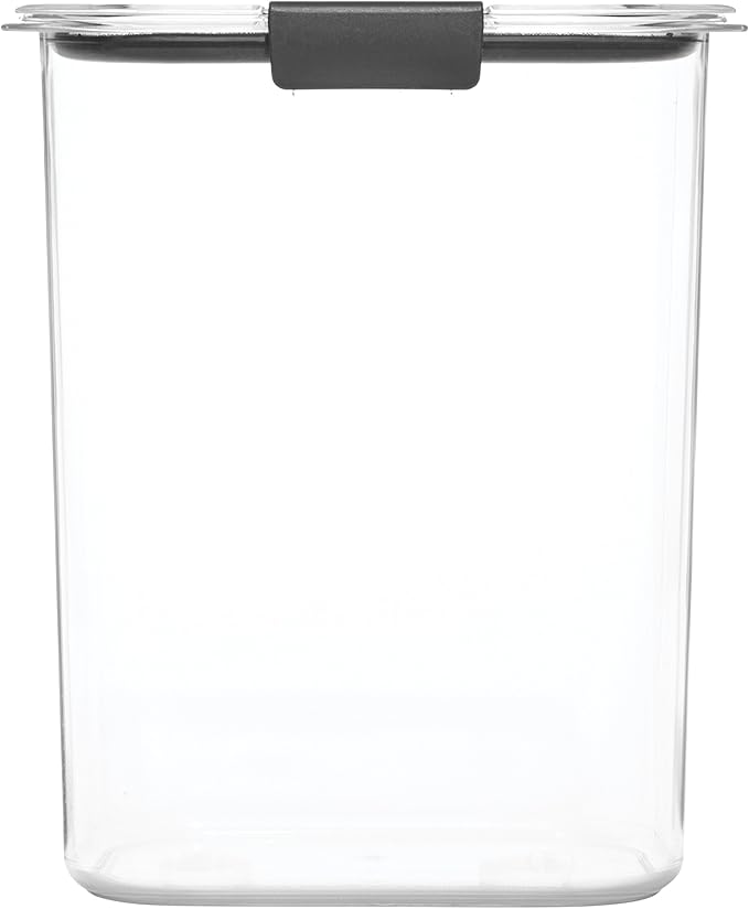 Rubbermaid Brilliance 16-Cup Airtight Food Storage Container with Lid Clear/Grey - optimal for pantry organization flour sugar and food storage - Image 3