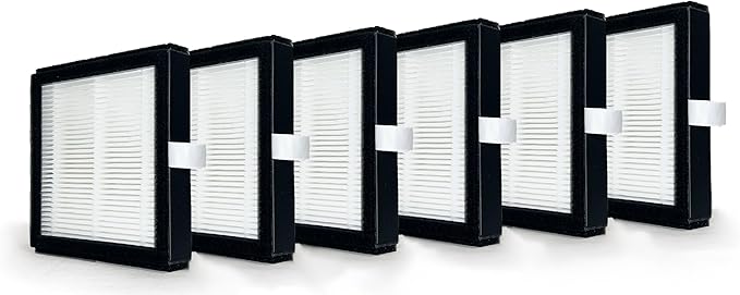 Nispira DH02 True HEPA Filter Replacement for Tenergy Sorbi Air Purifier Dehumidifier/Afloia AQ8 Q8 / Honati/Hysure Q7 6 Packs by Nispira