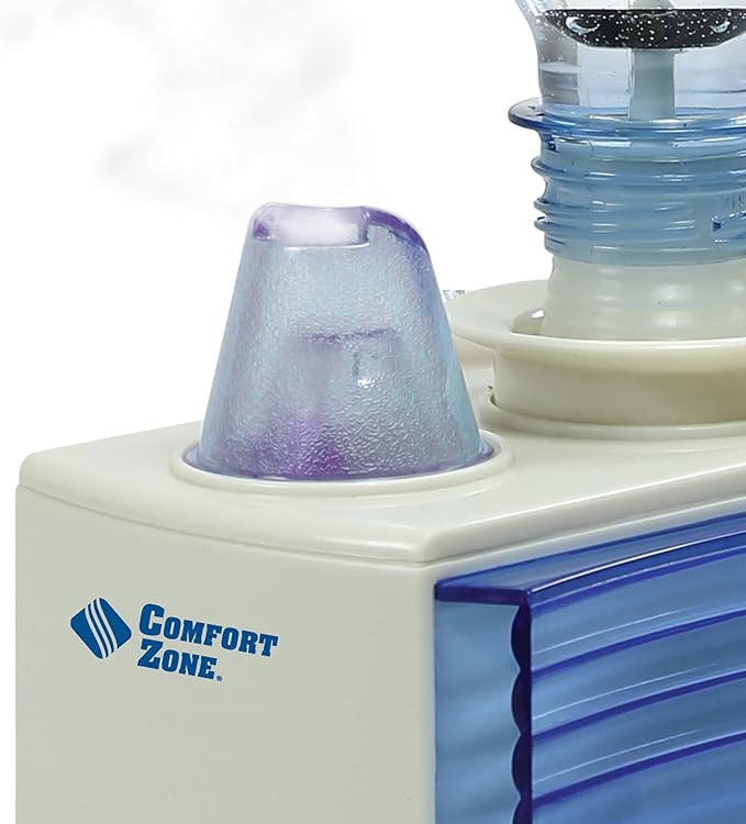 Comfort Zone Ultrasonic Turn Bottle into into Personal Portable Humidifier - 6 Hour Operation - Whisper Quiet, Travel, White - Image 3
