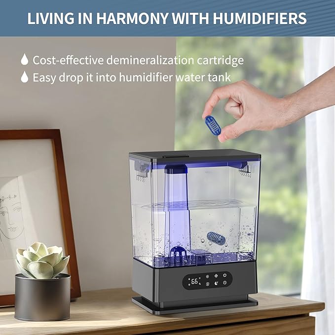 Demineralization Cartridge for Humidifier Compatible with HoMedics Total-Comfort Ultrasonic Humidifier: 20- Pack Demineralizer Tablets Filter Replacement for Water Decalcification, Remove Odor - Image 5