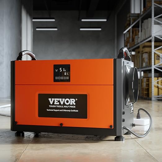 VEVOR 190 Pints Commercial Dehumidifier with Drain Hose for Crawl Spaces, Basements Warehouse & Job Sites, Large Capacity Dehumidifier for Water Damage Restoration, Auto Defrost, CSA Listed - Image 8