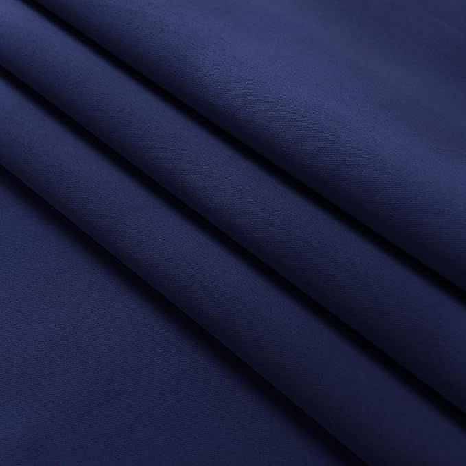 Hiasan RV Blackout Curtains for Bedroom, 52 x 30 Inches Long - Thermal Insulated & Light Blocking Window Curtains for Living Room, 2 Drape Panels Sewn with Tiebacks, Navy Blue - Image 8