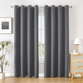 ChrisDowa Blackout Curtains 80 inches Long for Bedroom - 2 Panels Set Grommet Thermal Insulated Room Darkening Curtains for Living Room (Grey, 52 x 80 Inch) by ChrisDowa