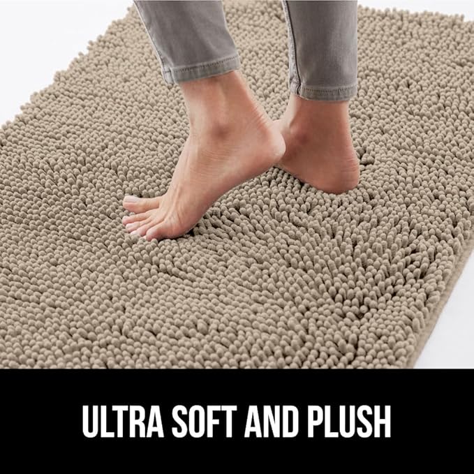 GORILLA GRIP SOAKSTOPPER Dog Door Mat, Machine Washable Rug Absorbent Doormat Captures Moisture Mud Dirt, Quick Dry Soft Chenille Entryway Rugs Indoor Entrance Mats for Dog Paws, 24x17 Beige - Image 7