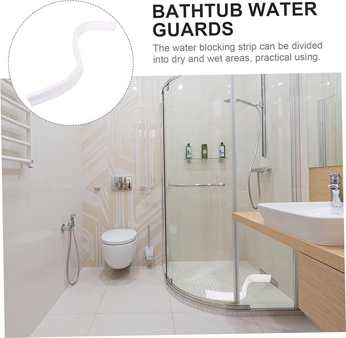 Bathroom Accessories Waterproof Strip Countertop Water Retaining Strip Easy Install Bendable Silicone - Image 4