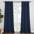 NICETOWN Window Drapes Long Curtains - Living Room Panels Grommet Top Window Treatment for Hall & Guest Room (Navy, 42 inches Wide x 90 inches Long, 2 Pieces) by NICETOWN