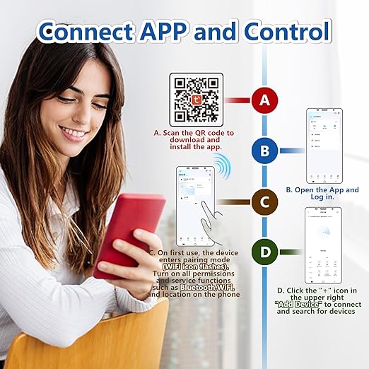 Air Quality Monitor Indoor,16 in 1 Smart Air Quality Monitor 6" Indoor Air Quality Meter VOC, AQI, HCHO, CO, Alarm, PM1.0, Temp, HUMI&CO2 PM2.5 Monitor,Indoor Air Quality Test for Home WiFi Connect - Image 7