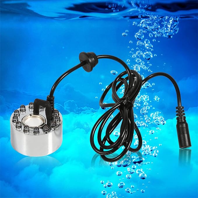 Ultrasonic Mist Maker Fog Machine with 12 LED Color Changing Lights, Portable Halloween Mister for Indoor Water Fountain, Fish Tank, Pond Decor, Vase & Air Humidifier - Image 9