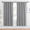 NICETOWN Silver Grey Blackout Curtains for Living Room - Triple Weave Home Decoration Thermal Insulated Solid Rod Pocket Blackout Drapes for Bedroom(Set of 2, 42 x 72 Inch) by NICETOWN
