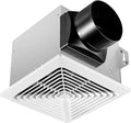 Bathroom Exhaust Fan 80CFM 1.5Sone, 4inch duct, Energy-Saving Household Ventilation Fan with Humidity sensor, No Attic access Needed Installation, Classic White Grille by Unknown