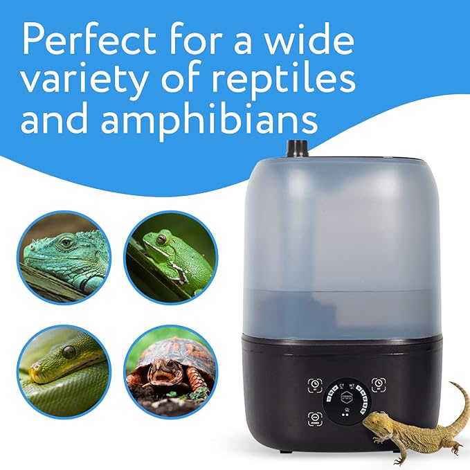 Evergreen Pet Supplies Ultrasonic Reptile Fogger Humidifier - Digital Timer Terrarium Fogger - Dry-Run Protection Automatic Misting System - Tabletop Humidifier for Reptiles - 4L, Black - Image 5
