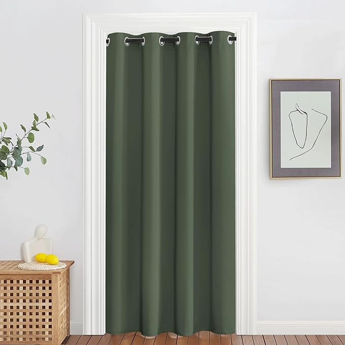 NICETOWN Blackout Curtain for Bedroom 78 inches Long - Grommet Thermal Curtain Room Darkening Window Treatment Sound & Light Blocking for Living Room (1 Panel, Dark Mallard, W52 x L78) by NICETOWN