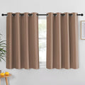 NICETOWN Insulated Blackout Curtain and Drape - Microfiber Energy Saving Thermal Insulated Solid Grommet Blackout Drapery for Kitchen (Single Panel, 52 inches by 54 inches, Cappuccino) by NICETOWN