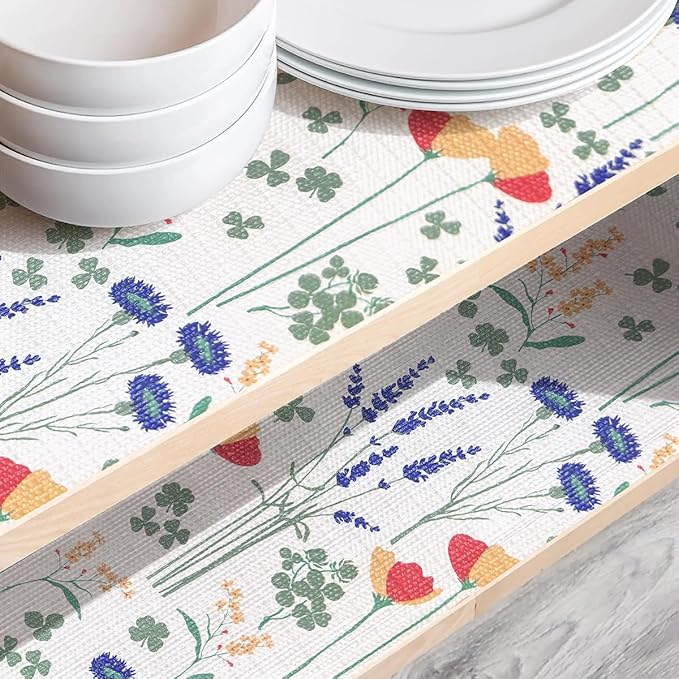Drawer and Shelf Liner for Kitchen Cabinets Non Adhesive Cabinet Liner Strong Grip Waterproof Kitchen Drawer Liner for Shelves,Refrigerator,Dresser,Cupboard Liners,Easy to Clean 12In x 20Ft - Image 5