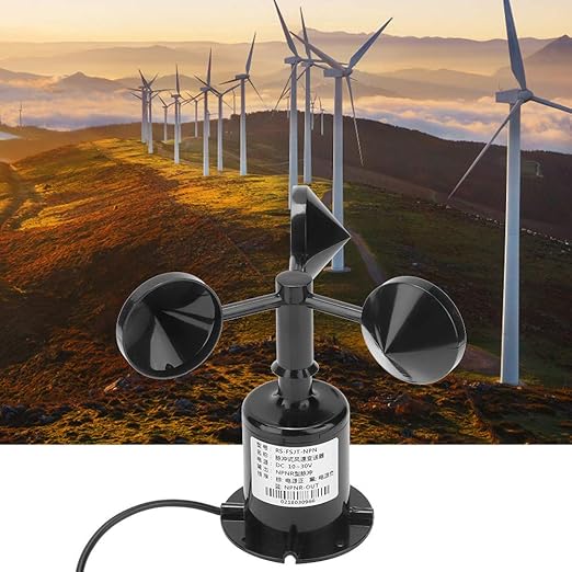 Yosoo Anemometer, 0-70M/S Wind Speed Meter Sensor, Pulse Type, Three Cups, Greenhouses, Weather Stations, Environmental - Image 7