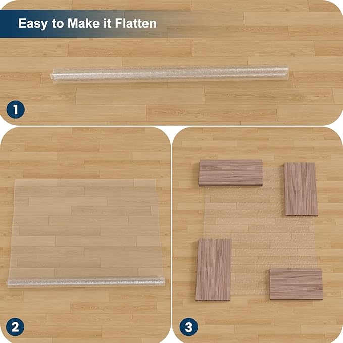 Clear Area Mat for Hard Floors, 4'×6' No Slip Vinyl Floor Mats for Under Dining Table, Pebble Patterned Waterproof Rug Protector for High Traffic Areas, Pet, Splat Mat - Image 8