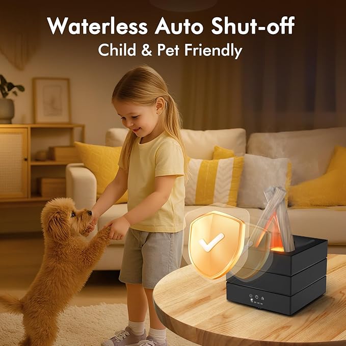 Essential Oil Diffuser, 280ML Ultrasonic Humidifier with Essential Oil Diffuser, Remote Control, Timer & Waterless Auto-Off, 7 LED Colors, for Home Bedroom Office Yoga Room Spa Room - Image 8