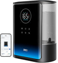 DREO 8L Smart Humidifiers for Bedroom 600ft², 80H Runtime Warm&Cool Supersized Mist Humidifier for Large Room Indoor, Quiet Whole House humidifier for Baby, Plants, with Alexa/Google, Black, HM717S by DREO