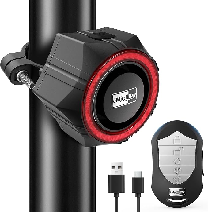 Bike Alarm,110dB Loud Waterproof Wireless E-Bike Alarm with Remote,Anti Theft Alarm Adjustable Volume Motorcycle Wireless Motion Sensor Alarm for Bicycle, Ebike,Ebike Accessories - Image 7