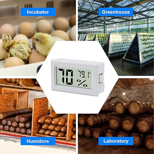 3Pcs Mini Digital Thermometer Hygrometer Electronic Temperature Humidity Gauge Meters Indoor LCD Display Fahrenheit for Greenhouse,Garden,Car Cellar and Office - Image 7