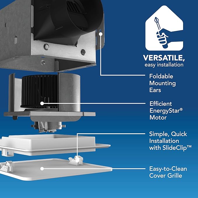 Broan-NuTone® Roomside Series Humidity Sensing Bathroom Exhaust Fan, 80 CFM, ENERGY STAR® - Image 3