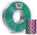 R3D Dual Color Silk PLA Filament, Co-Extrusion 3D Printer Filament 1.75mm, 30-370 mm/s High Speed PLA, Dimensional Accuracy +/- 0.02 mm, 1KG Plastic Spool (Silk Rose Red-Jade) by R3D