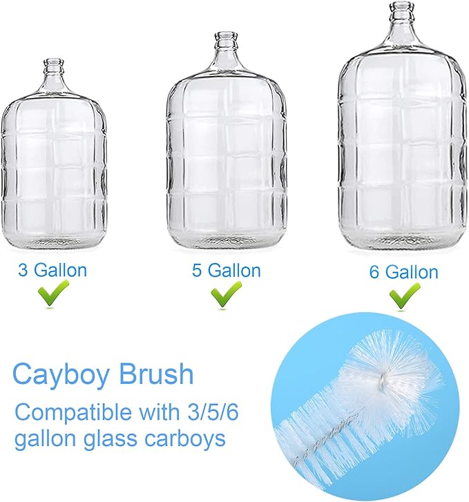 2 Pack 28inch Carboy Brush Carboy Cleaning Brush Carboy Bottle Brush Carboy Brushes for Cleaning Nylon 5 Gallon Carboy Brush for 3 5 6 6.5 Gallon Glass Carboys Corny Kegs Wine Making Home Brewing - Image 3
