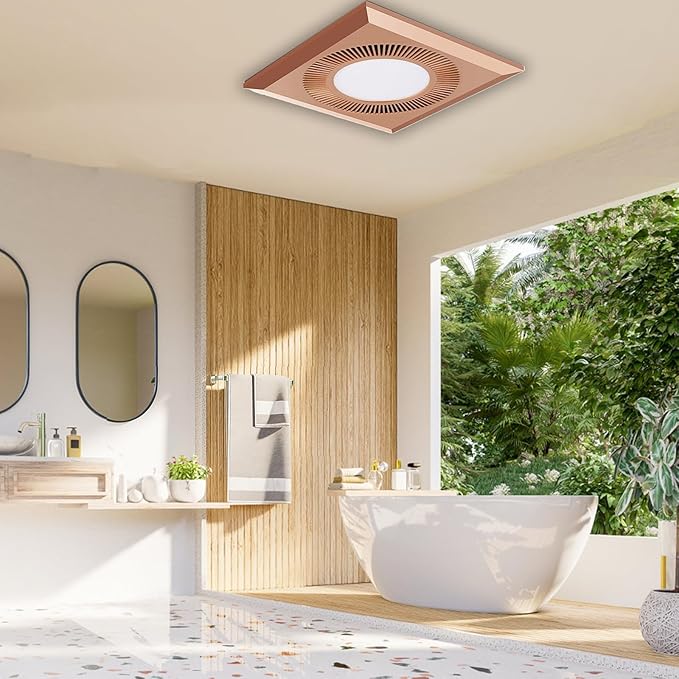 Bathroom Exhaust Fan with LED Light Vent Fans for Ceiling,Ventilation Fan Light Combo 374 CFM 1.2 Sones Quiet for Bathroom Shower Restroom Farmhouse - Image 6