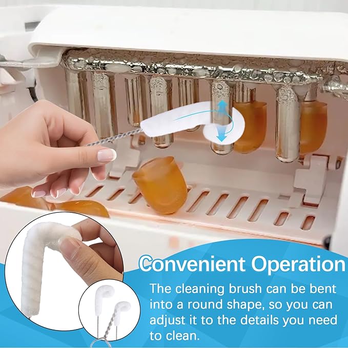 Ice Maker Cleaning Brush Kit, 12 Pcs Ice Machine Cleaner Countertop Household Small Brushes for Cleaning Multipurpose Ice Maker Crevice Cleaning Brushes for Tight Spaces Tiny Scrub - Image 4