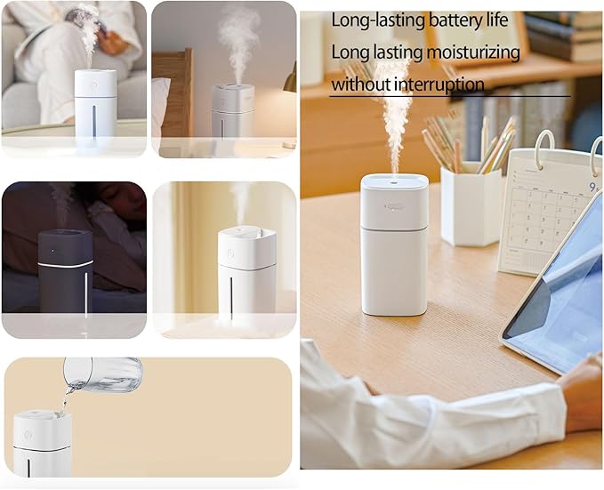 Auto Humidity Control Humidifier Diffuser Leakproof Design Ideal for Plant Desktop and Travel Car Humidifier Diffuser Battery Powered - Image 4