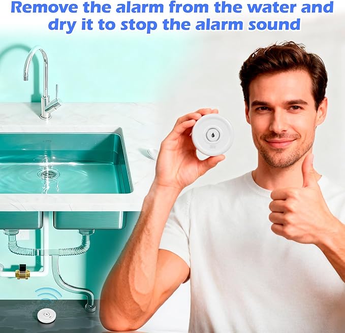 5 Pack Water Leak Detectors for Home, 100 dB Water Sensor Alarm Leak Detector for Basement, Bathroom, Kitchen, Home - Image 5