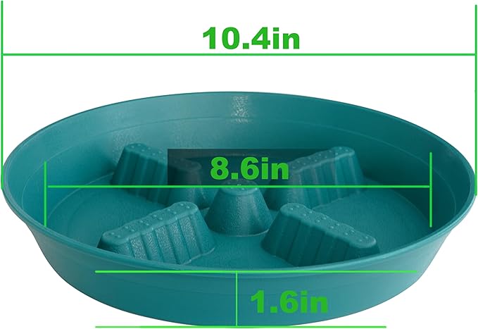 4 Pack Plant Saucer 10 inch, 8 12 14 17 inch, Plant Stand Plastic Plant Saucers for Indoors Outdoor, Heavy Duty Flower Plant Risers for Inside Pots, Pot Saucers for Plants, Grow Bags Saucers - Image 2