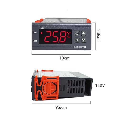 Inkbird All-Purpose Digital Temperature Controller Fahrenheit &Centigrade Thermostat w Sensor 2 Relays (ITC-1000) - Image 3