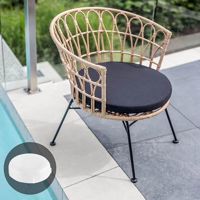 Biaungdo 24 Pack 1.5 Inch Wrought Iron Patio Furniture Feet, Patio Furniture Seating Glides, Round Outdoor Chair Leg Floor Protectors, End Cap Feet Inserts (White) - Image 5