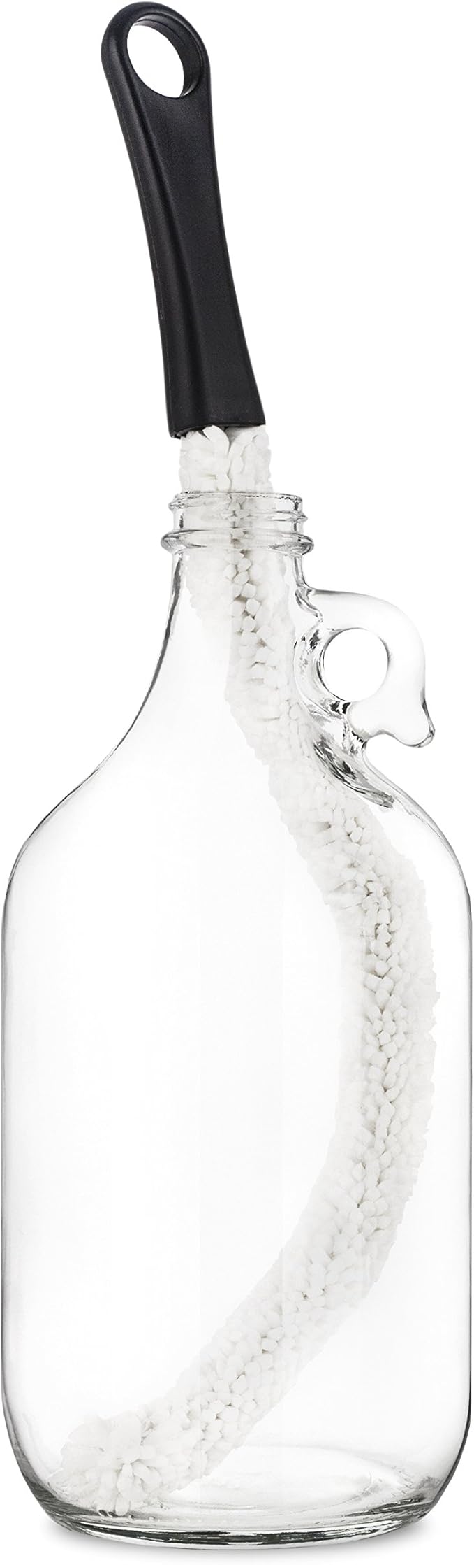 True Decanter and Growler Brush Multipurpose Glassware Cleaner, No-Scratch High-Tensile Foam Reusable Cleaning Accessory with Ergonomic Handle, White - Image 5
