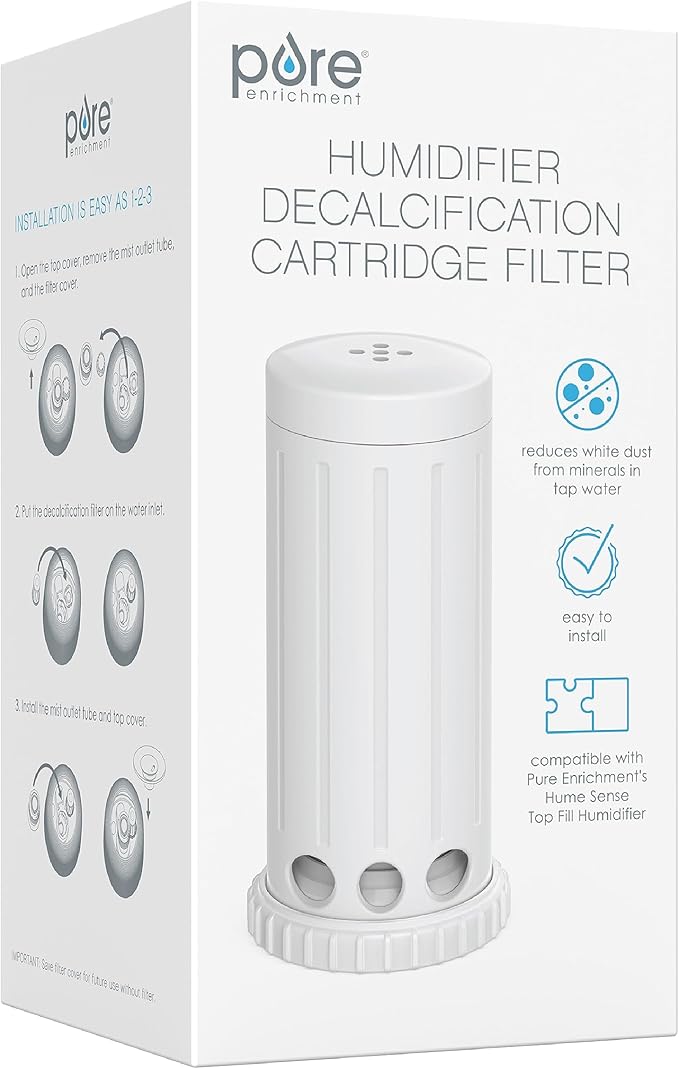 Pure Enrichment® Genuine Humidifier Decalcification Cartridge Filter for Hume™ Sense Top Fill Humidifier (PEHUTRB-W) - Image 4