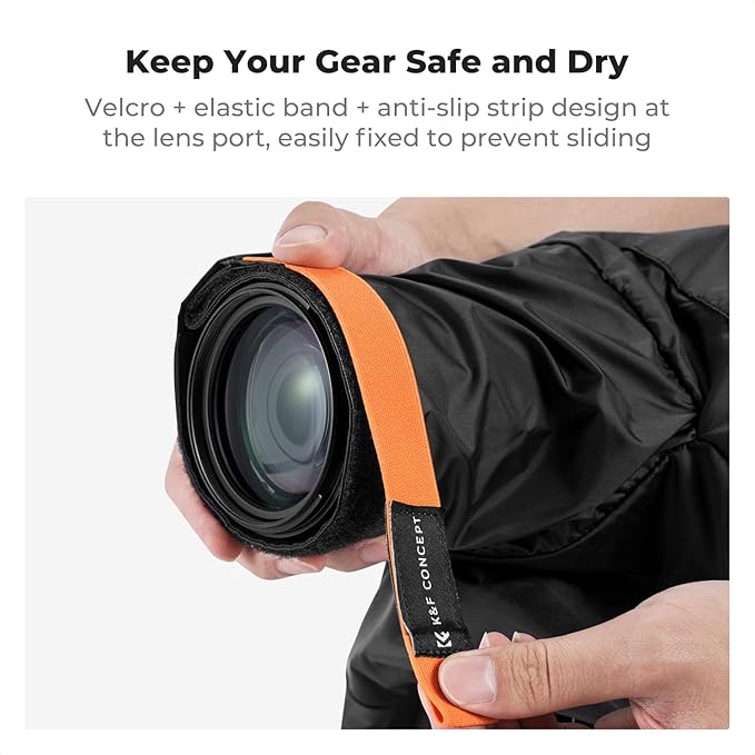 K&F CONCEPT Professional Camera Rain Cover, Waterproof Raincoat for DSLR Cameras and Lenses, Photography Camera Protector Accessories - Image 5