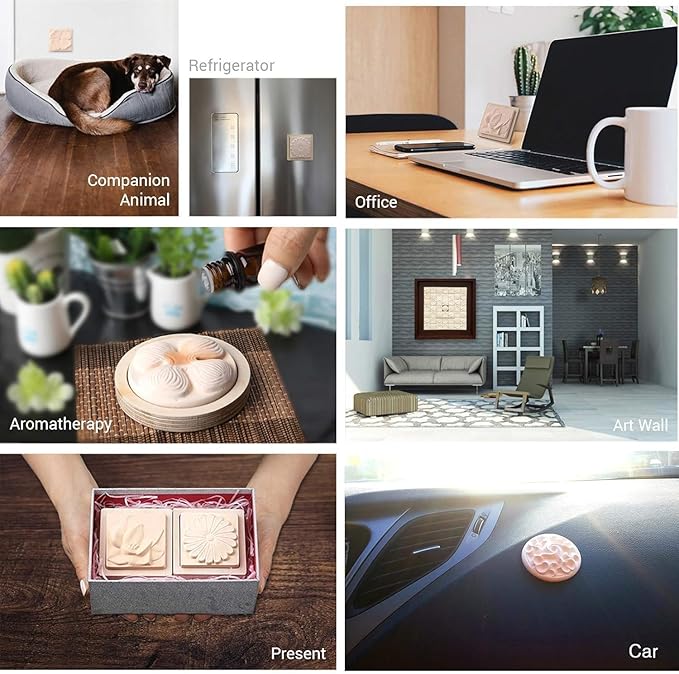 Air Purifying Healing Ceramic-Korean flower Series - Odor Eliminator, Air Purifying, Humidity Control, Aromatherapy Passive Stone Diffuser (Korean Pear blossom) - Image 6