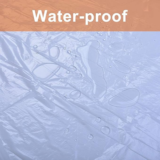 Clear Plastic Sheeting Drop Cloths for Painting, 5 Pcs 9x12ft Plastic Tarp Waterproof Dustproof Almost Tear Resistance Multi-Purpose Furniture Cover Floor Wall Protection Film - Image 4
