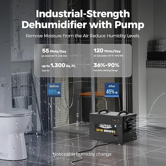 ALORAIR 120 PPD Energy Star Wi-Fi Dehumidifier for Crawl Space, Basement, and Commercial Use, APP Control with Pump and Hose, Compact Auto-Defrost Design - Image 5