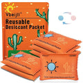 120 Gram (6 Pack) Color-Indicating Desiccant Packs for Storage, Rechargeable Silica Gel Packets, Moisture Absorbers for Storage Bins, 3D Filaments, Cars, Safe, Electronics, Toolboxes by Vbeijll