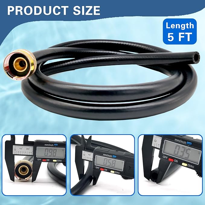 Leakproof Dehumidifier Drain Hose 3/4 Inch FHT Connection Brass Interface to Prevent Water Leakage 5 Feet Thickened Dehumidifier Hose with Rustproof Durable Connector Fits for Most of Dehumidifiers - Image 2