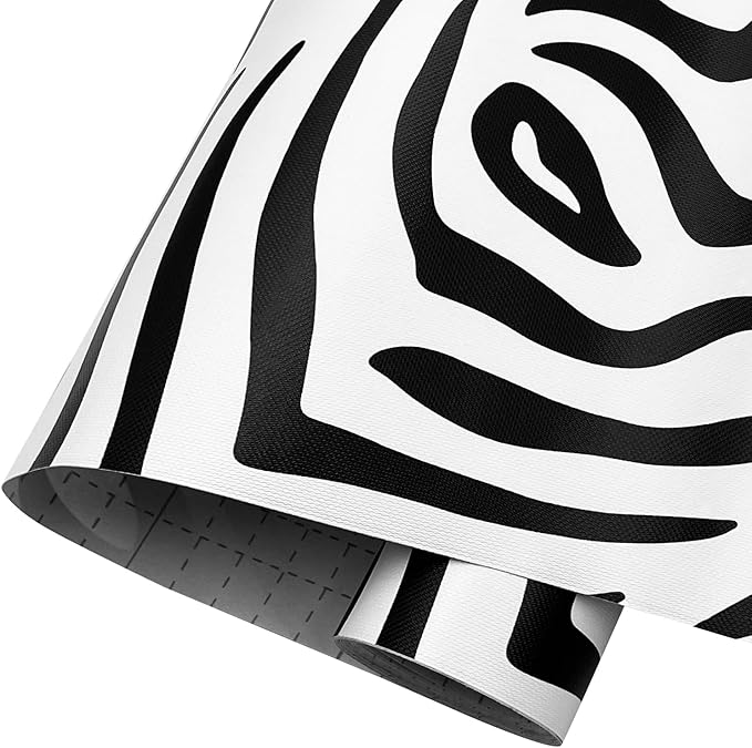 SimpleLife4U Self Adhesive Furniture Protect Paper Moisture Proof Shelf Liner 300cm,Zebra Stripe Valentine's Day Gift - Image 8