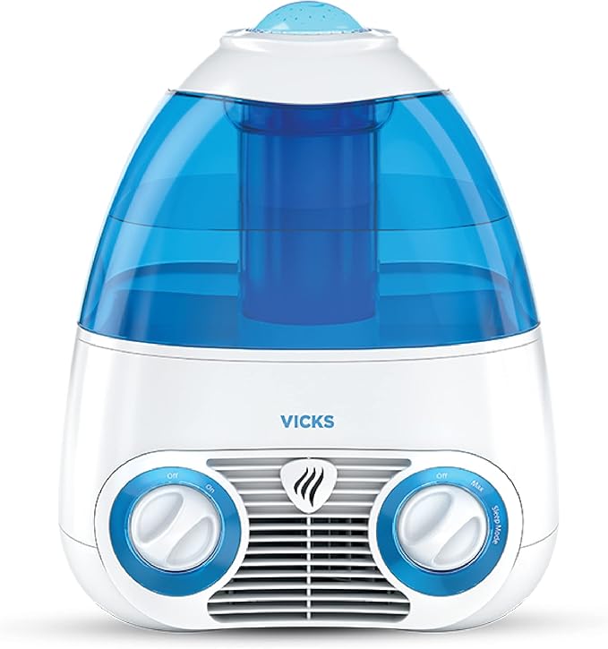 Vicks Starry Night Filtered Cool Mist Humidifier, Medium to Large Rooms, 1 Gallon Tank – Cool Mist Humidifier for Baby and Kids Rooms with Light Up Star Night Light Display, Works with Vicks VapoPads by VicksDevices