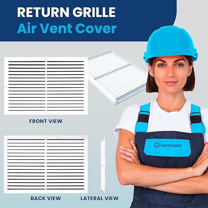 28x18 Inch (Duct Opening) Air Return Vent Cover Decorative – Premium Aluminum AC Vent Cover for Ceiling & Wall, Rustproof Grille, Ideal for Home HVAC Grille, Durable & Easy to Install by ACLAMINAIRE - Image 2