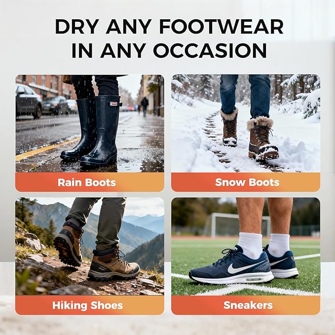 Trustech Boot Dryer, Silent Shoe Dryer & Warmer with Heat Blower, Timer, Detachable Racks, Forced Air for Quick Drying, Helps Reduce Odor, 2 Pairs Boot Warmer for Shoes, Ski, Gloves, Hats, Socks - Image 8