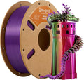 ERYONE Silk Tri Color PLA Filament 3D Printer 1.75mm +/- 0.03mm, Multicolor Filament Tricolor PLA 1KG(2.2lbs) Cardboard Spool, Red Purple Green by ERYONE